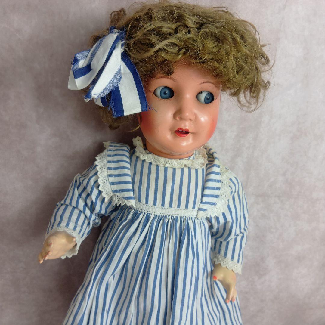 ♥秋の大特価Sale♥お目目が左右に動く可愛いアンティークコンポジションドール♥