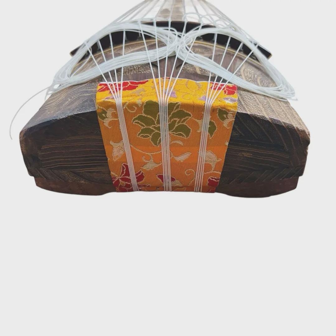 琴　箏　研水　13弦　山田流　並甲　すだれ彫り　蒔絵　全長182cm