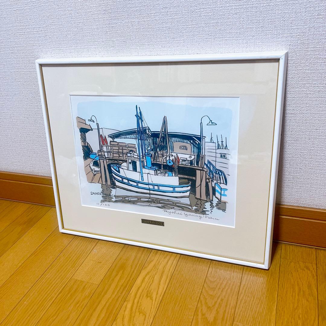 【真作】柳原良平 リトグラフ 「サンフランシスコ」直筆サイン・エディション入