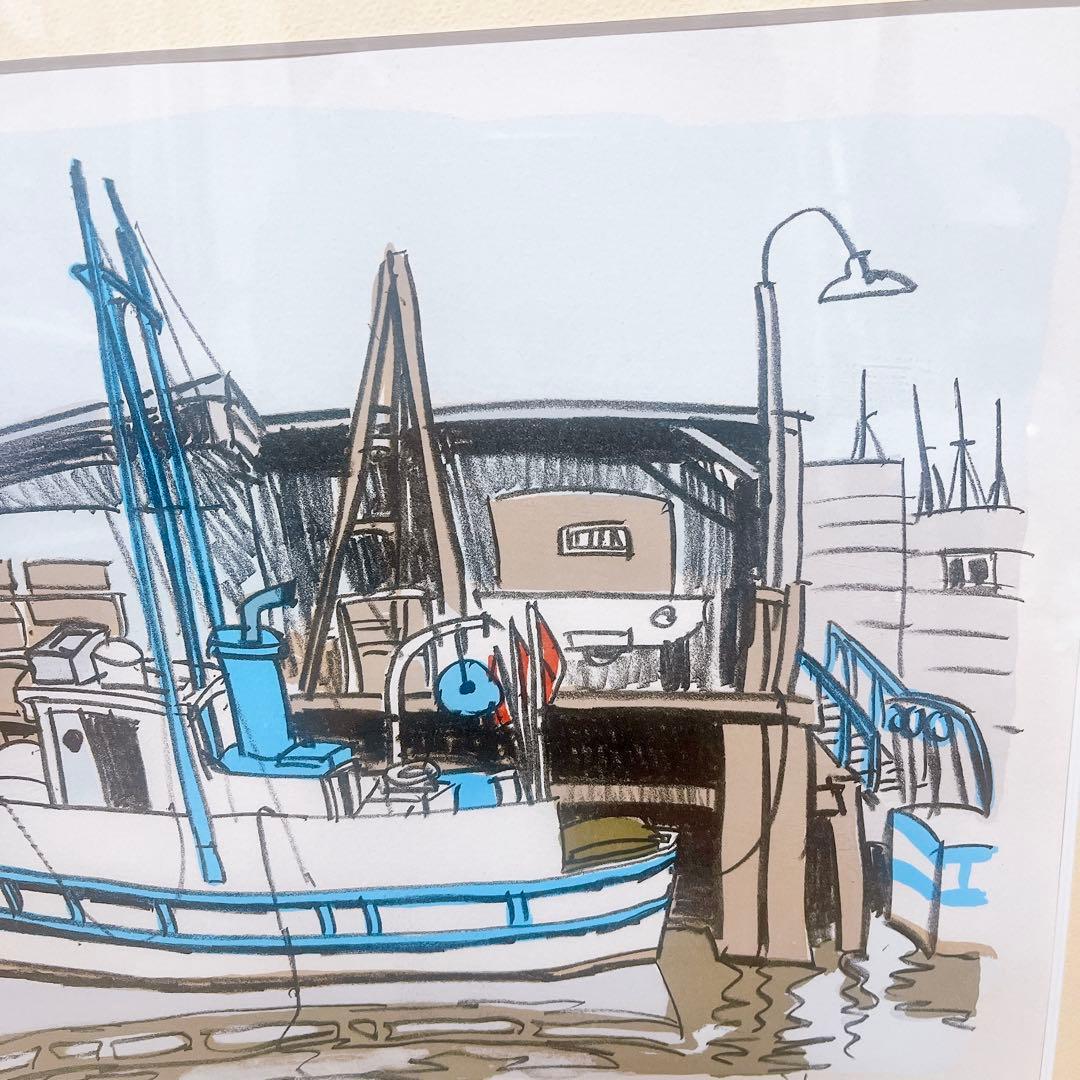 【真作】柳原良平 リトグラフ 「サンフランシスコ」直筆サイン・エディション入