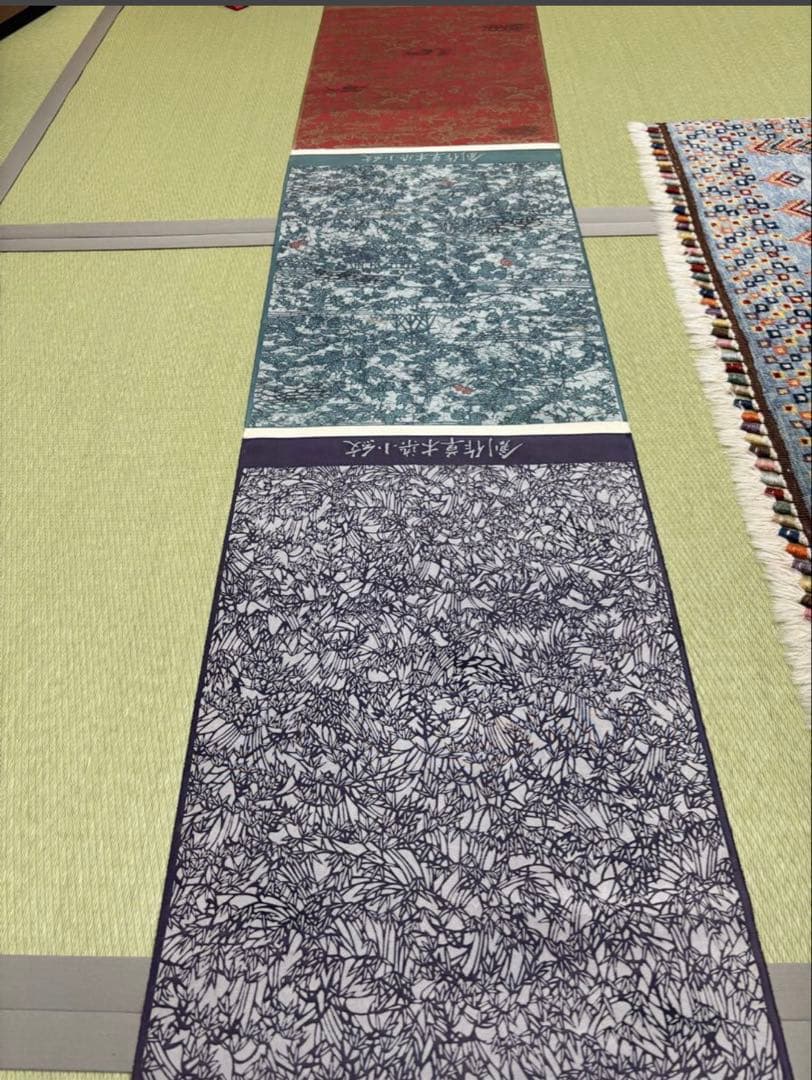 正絹　11柄　小紋染め見本反物