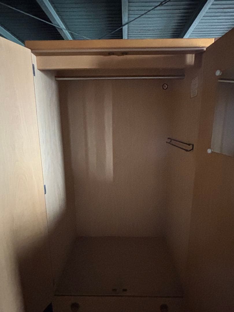 3/20まで！木目調 ワードローブ タンス 収納キャビネット