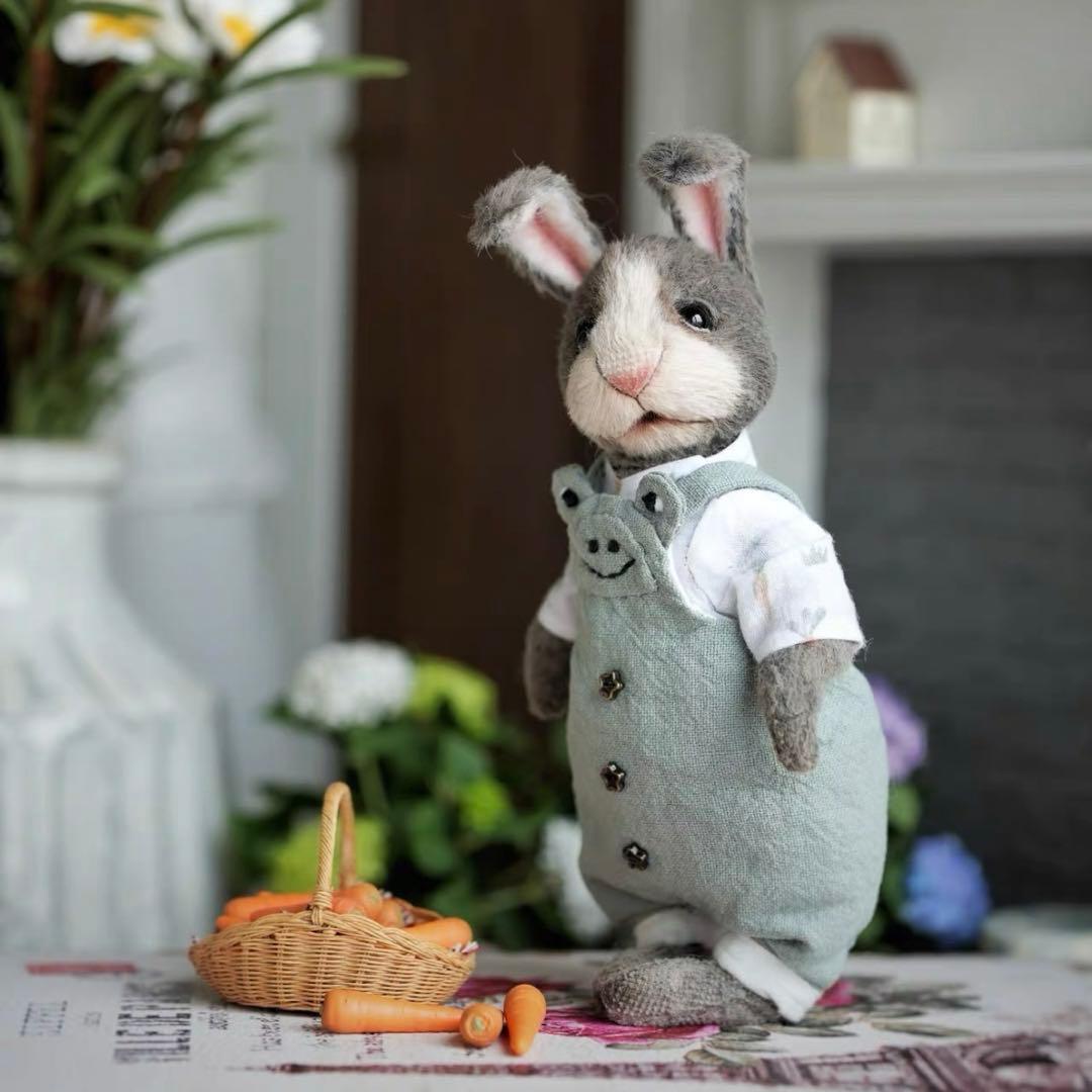 キャロット好きなラビット うさぎ アーティストベア ハンドメイド 海外作家様