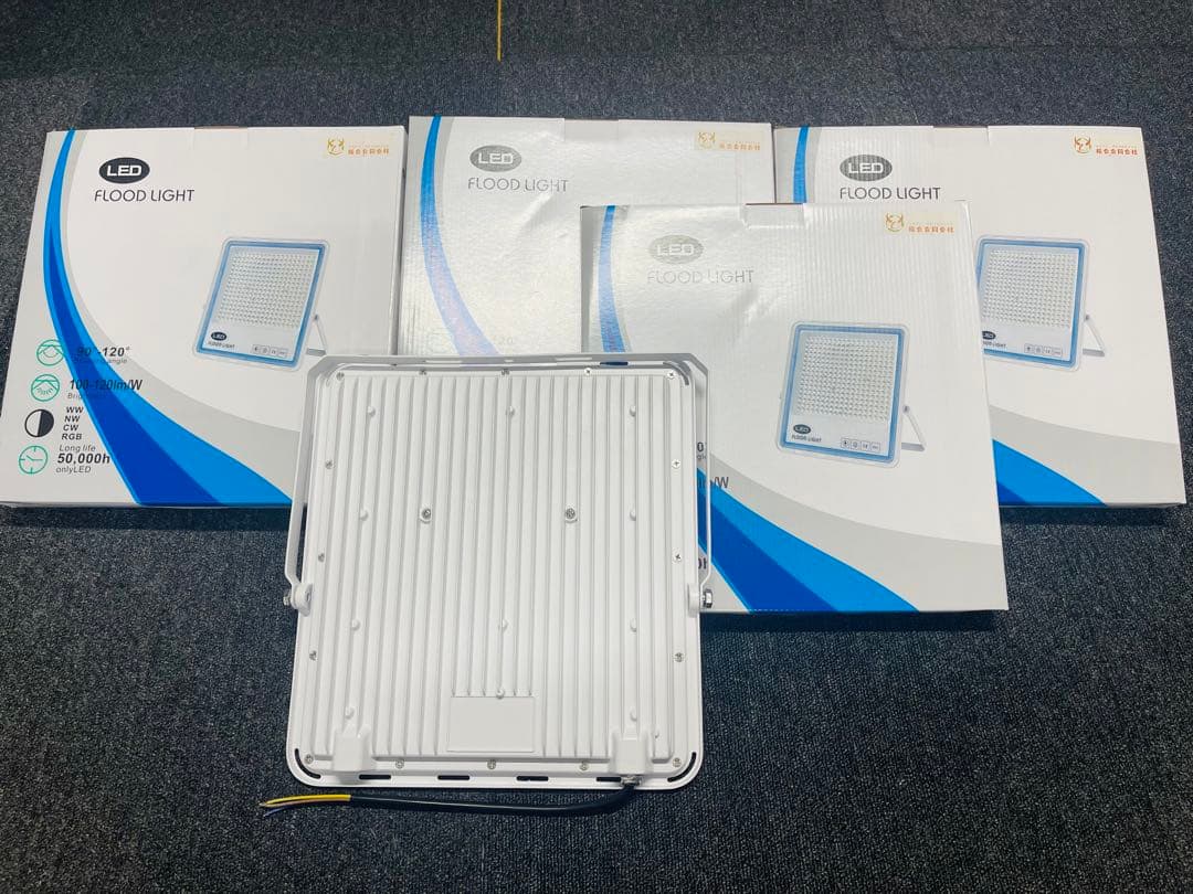 極薄型 LED 200W 5個セット昼光色6000K 22000LM IP67