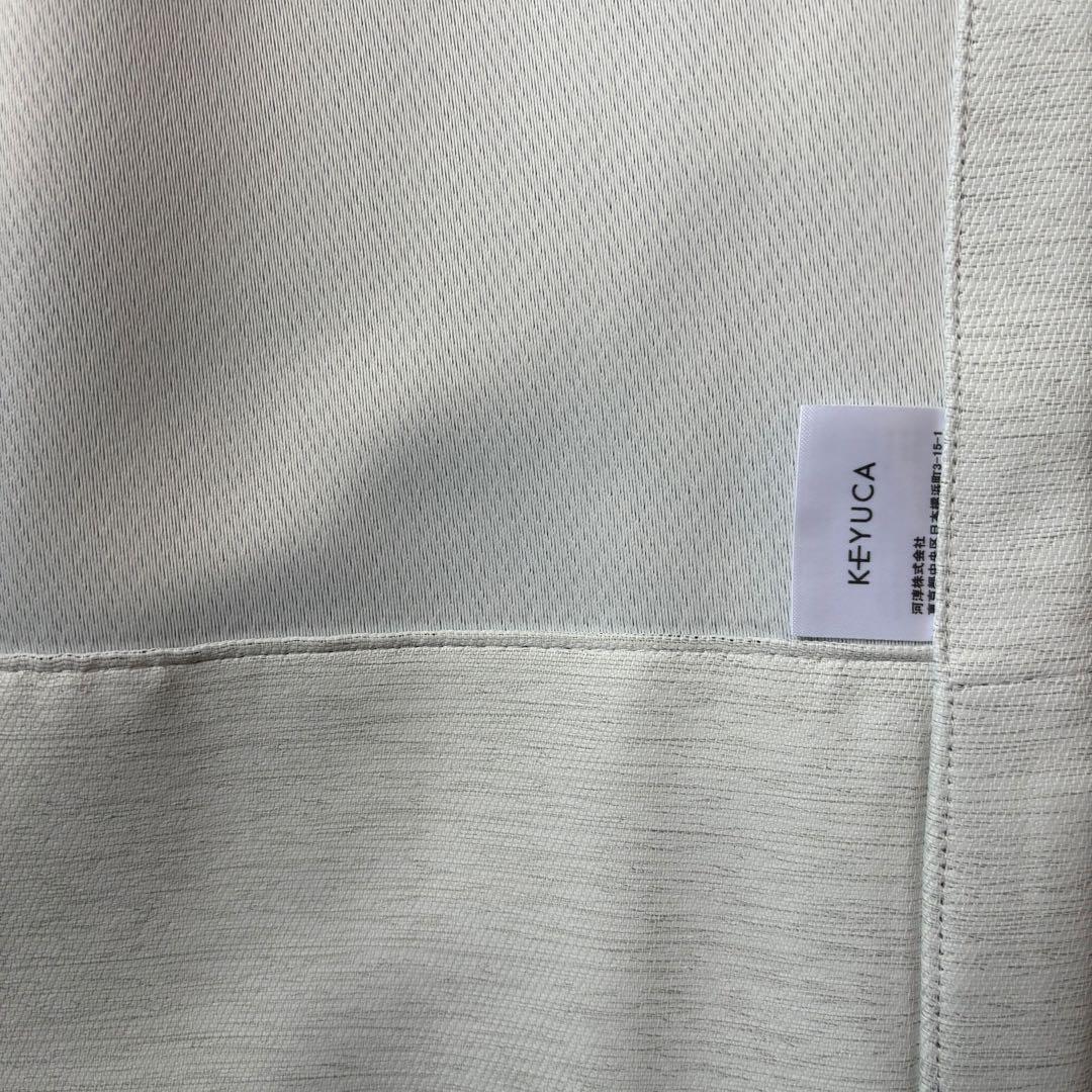 【ほぼ未使用】ケユカ｜ドレープカーテン｜両開き｜遮光1級｜形状記憶｜ホワイト