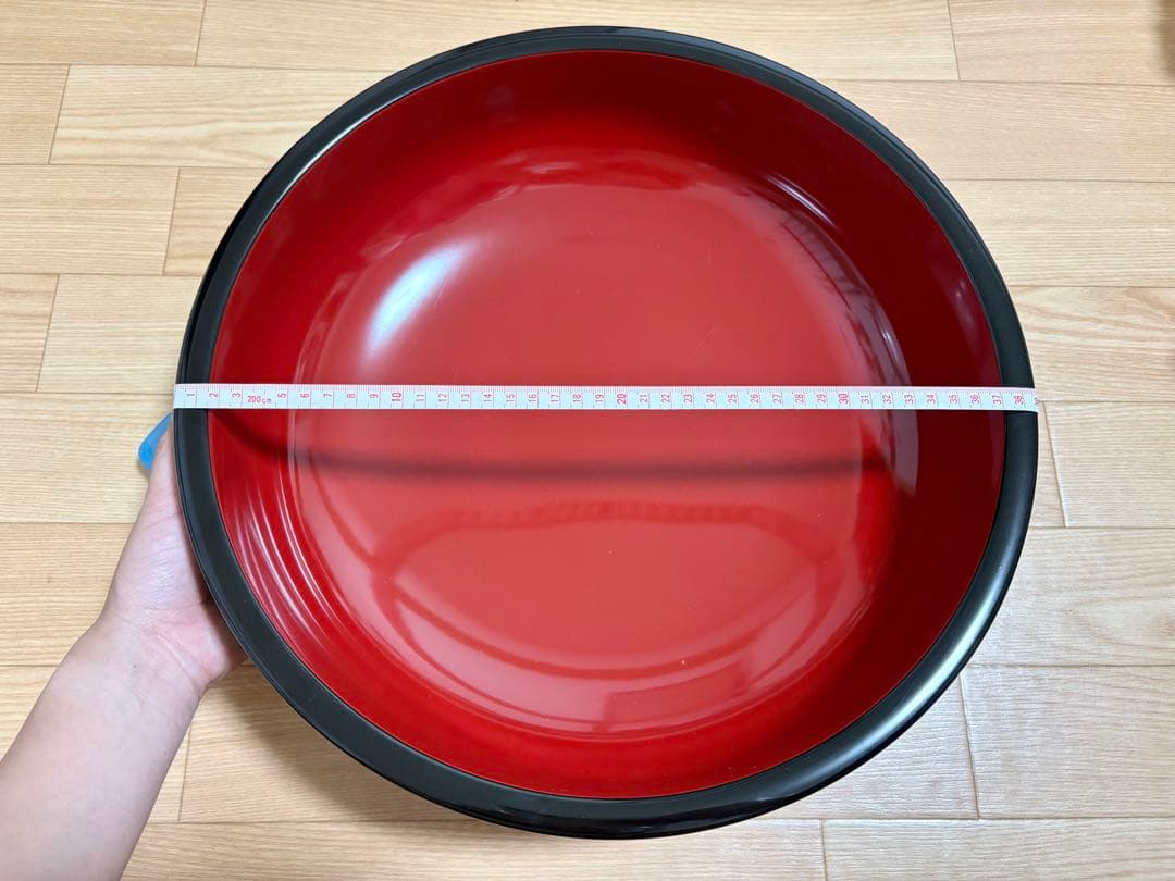 【未使用】蕎麦打ち こね鉢 漆器 日本製39cm