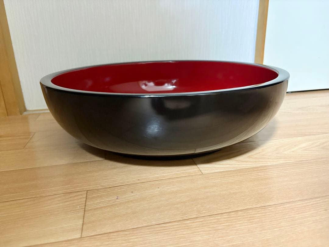 【未使用】蕎麦打ち こね鉢 漆器 日本製39cm