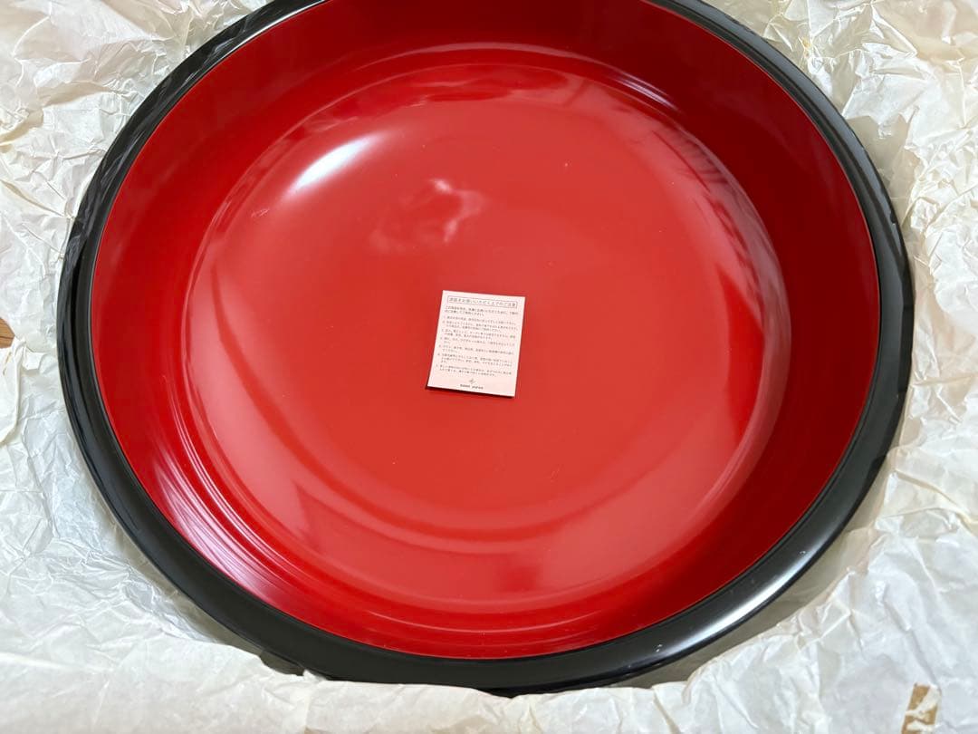 【未使用】蕎麦打ち こね鉢 漆器 日本製39cm