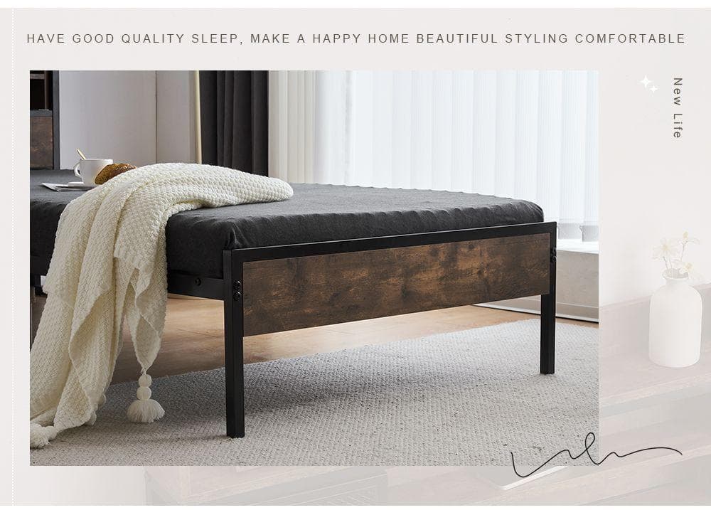 赤字価格！コンセント付きベッドフレーム【S・シングル】おしゃれ ヴィンテージ風