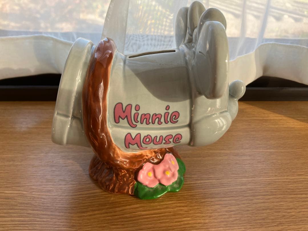 『稀少』ディズニーランド　トゥーンタウン　ミニーの家　貯金箱　陶器　レトロ