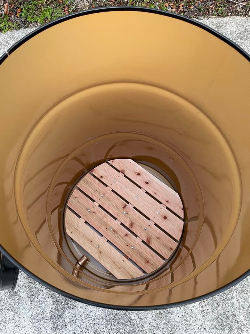 七福神 ドラム缶風呂 排水蛇口とすのこ付き 2個 3分の2サイズ