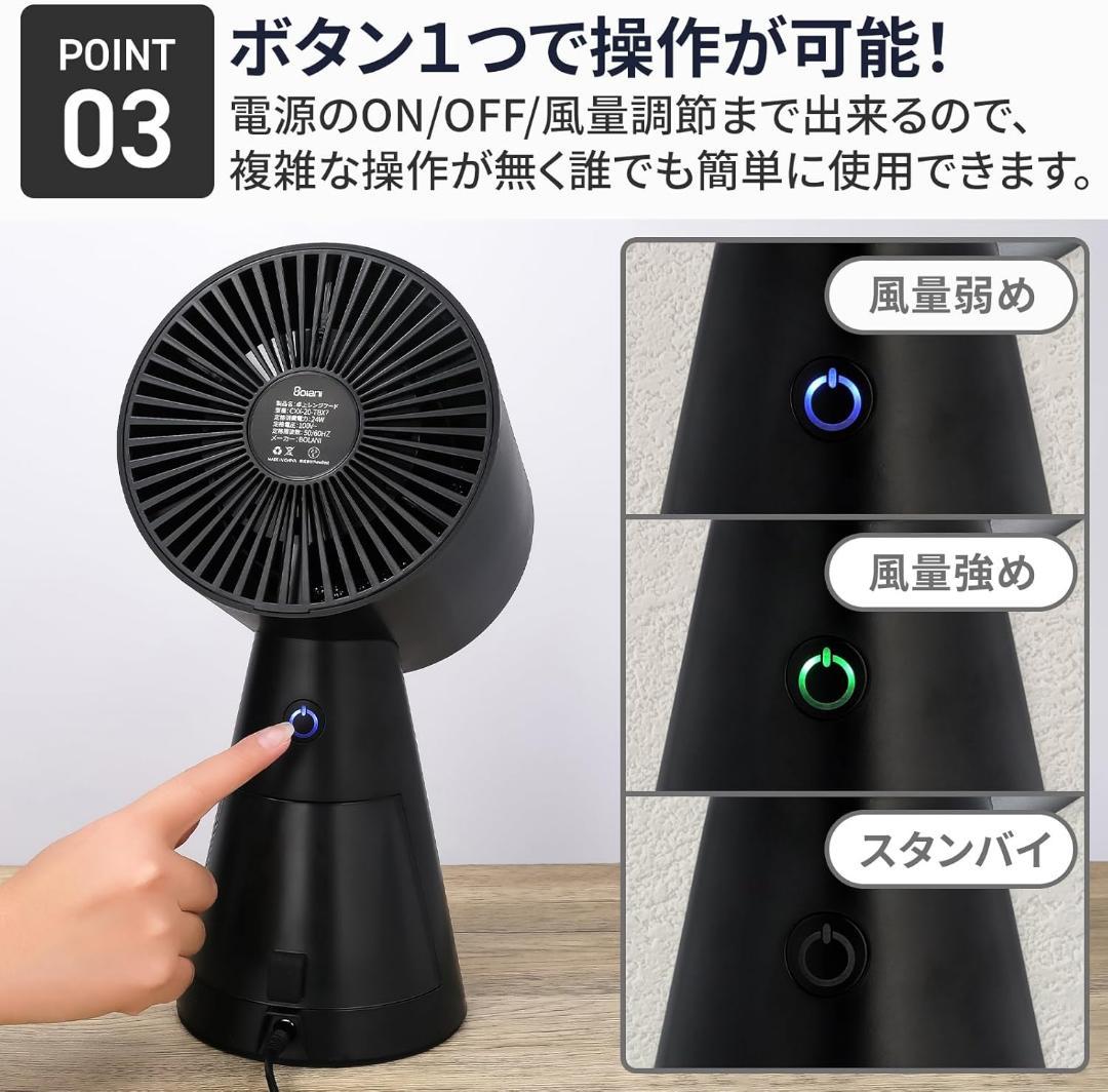 卓上レンジフード 卓上吸煙機 換気扇 コンパクト 掃除簡単 ニオイ&煙カット