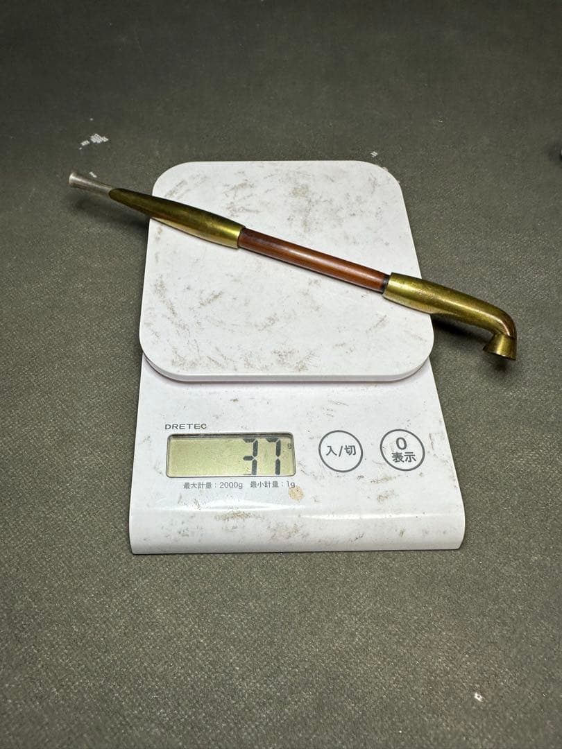 極上手　金銀口キセル　煙管入　キセル入れ　時代物 煙草道具天然素材アンティーク