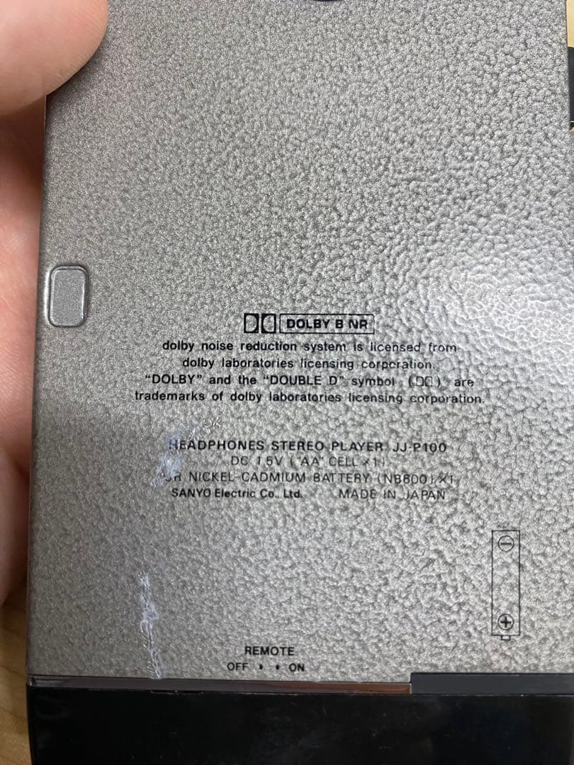 【OY】SANYO remote ポータブルカセットプレーヤー JJ-P100