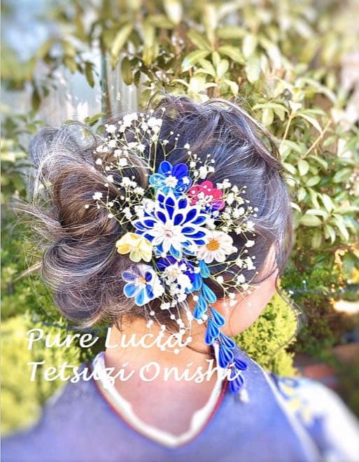 成人式　髪飾り　つまみ細工