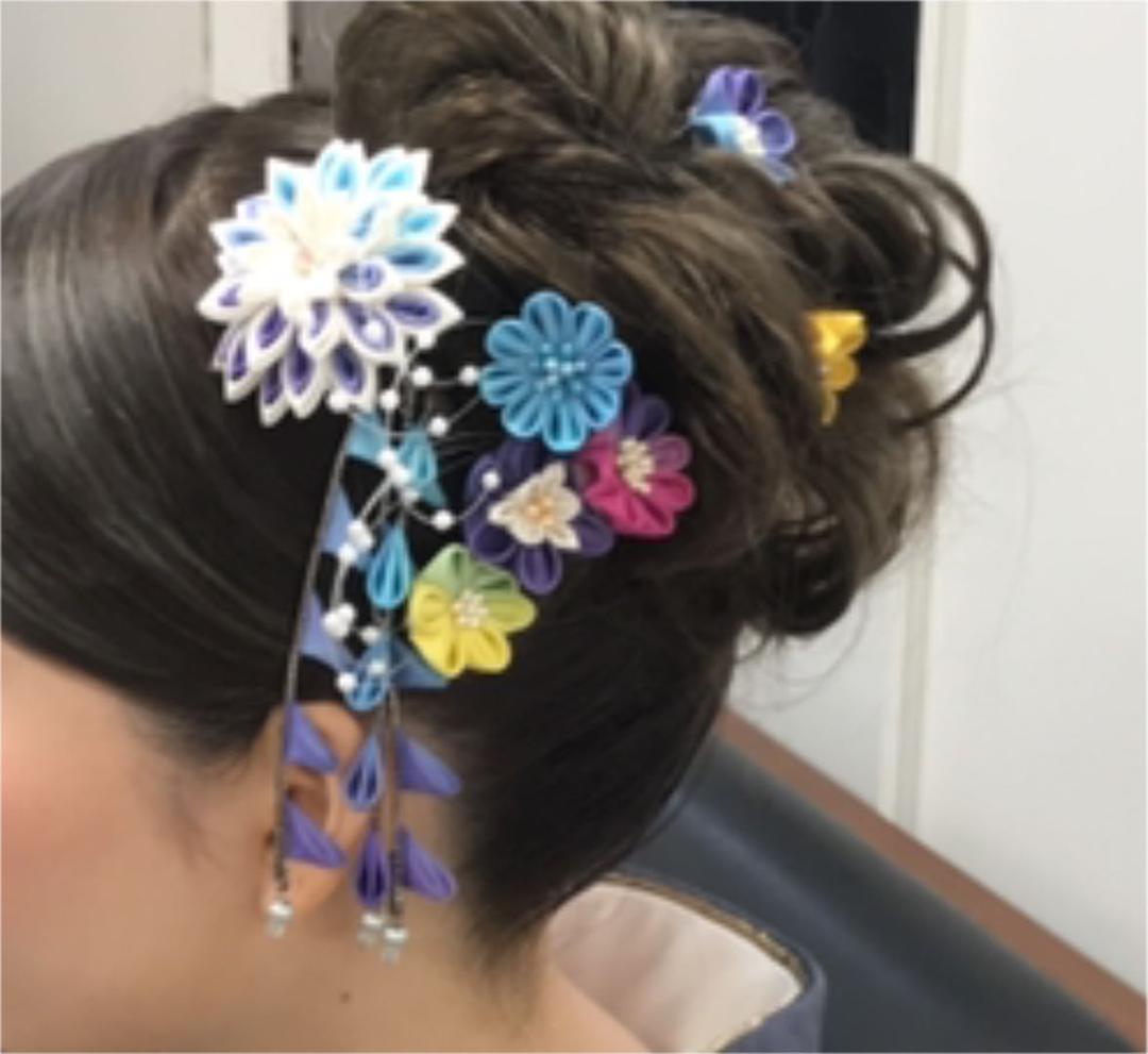 成人式　髪飾り　つまみ細工