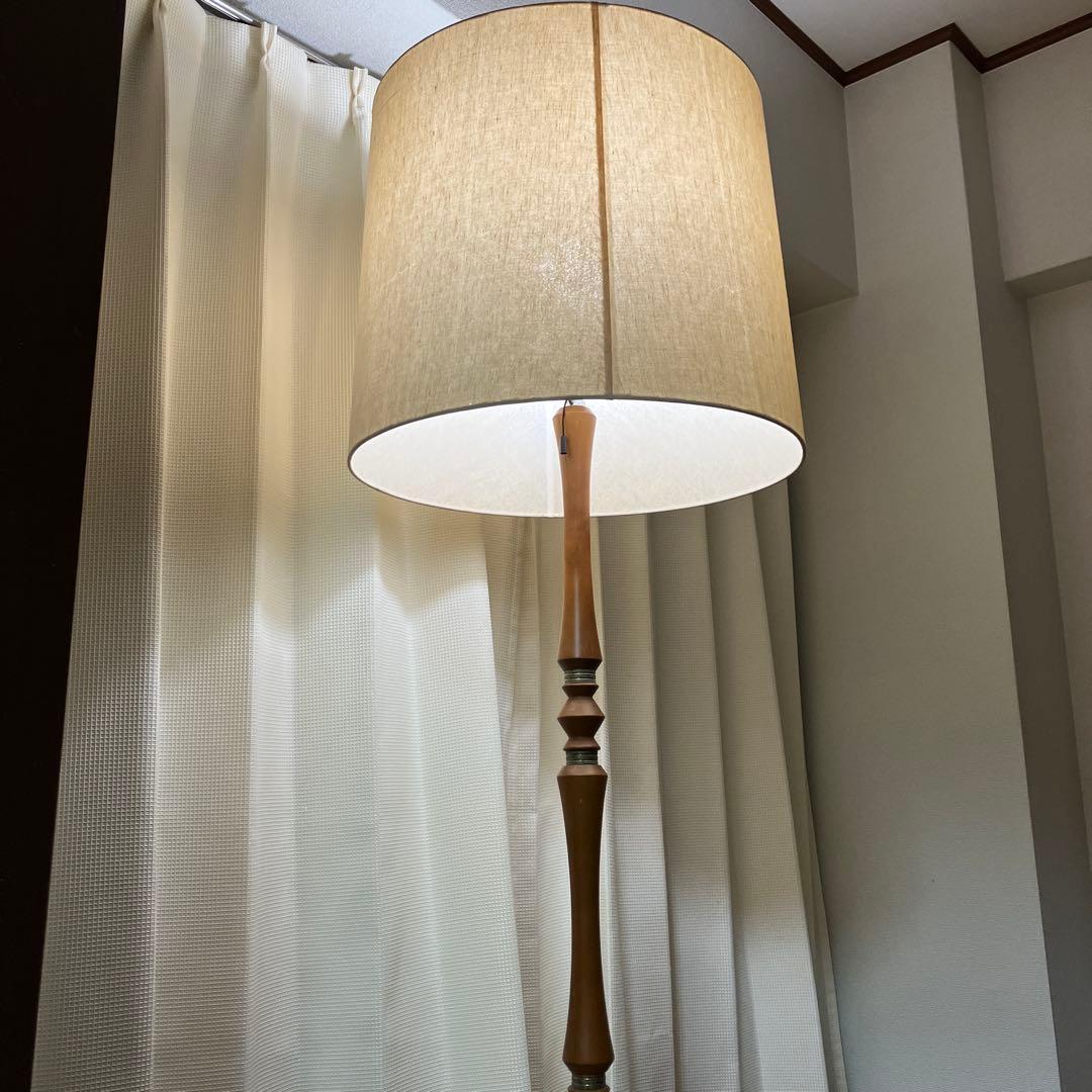 昭和レトロ スタンドライト 布シェードランプ フロアライト フロアスタンド