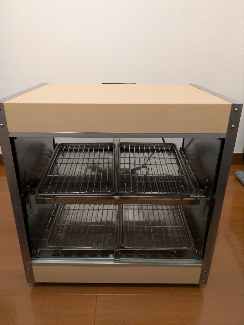 業務用ホットショーケース 木目調 PRO-4WSE (ライトウッド)