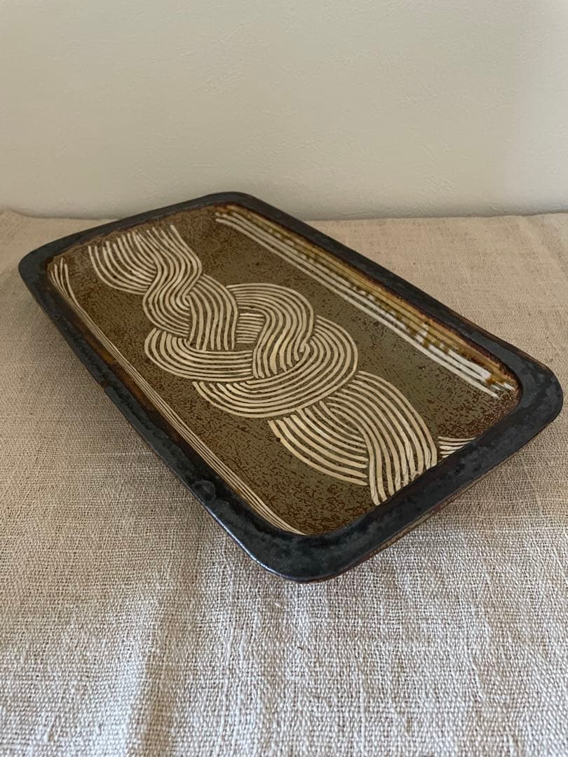 岩井窯　山本教行　長角皿