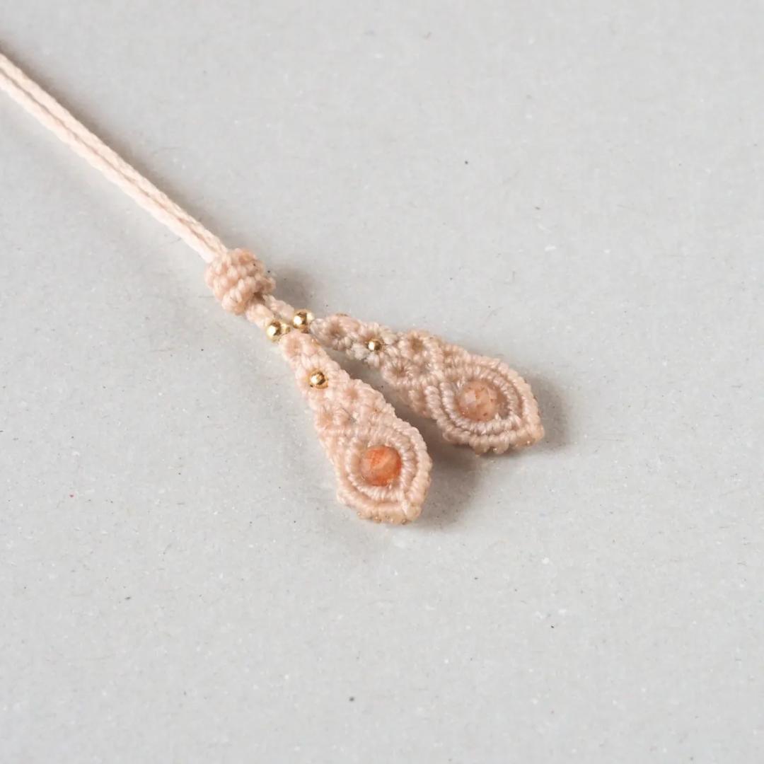 サンストーン マクラメ ネックレス