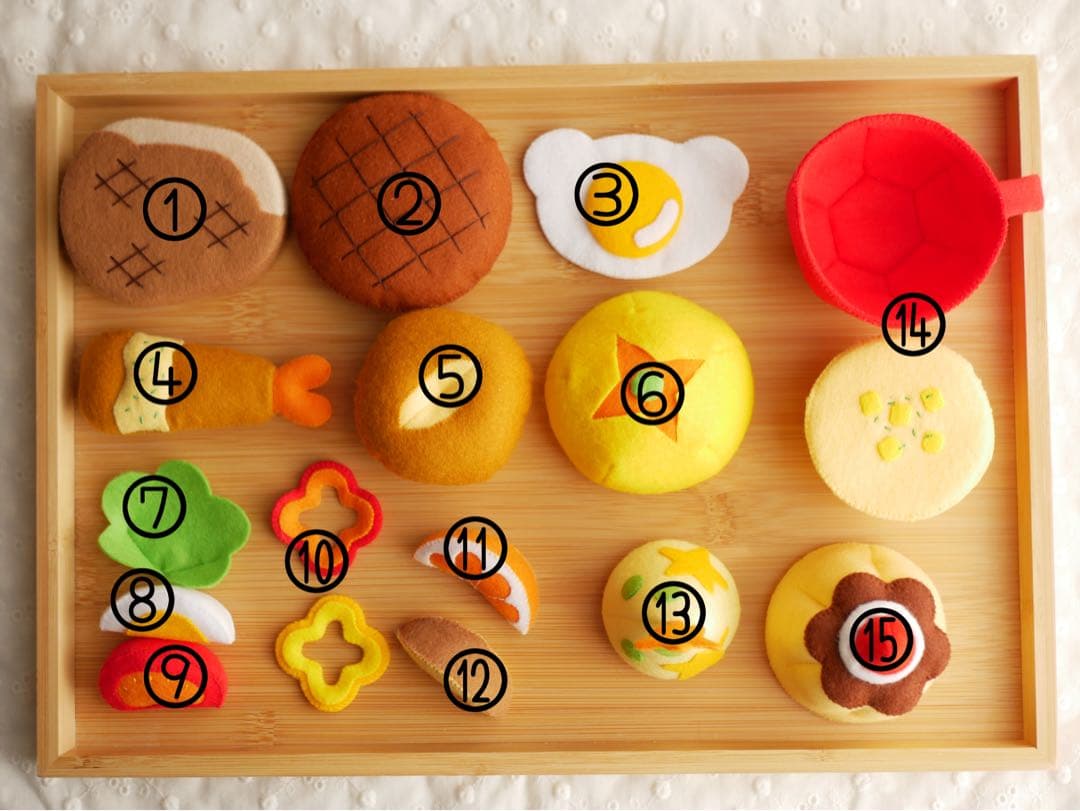 【サンプルページNo.7】フェルトままごと　洋食プレート