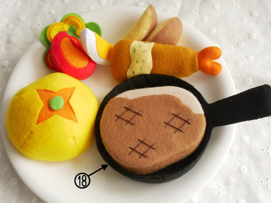 【サンプルページNo.7】フェルトままごと　洋食プレート