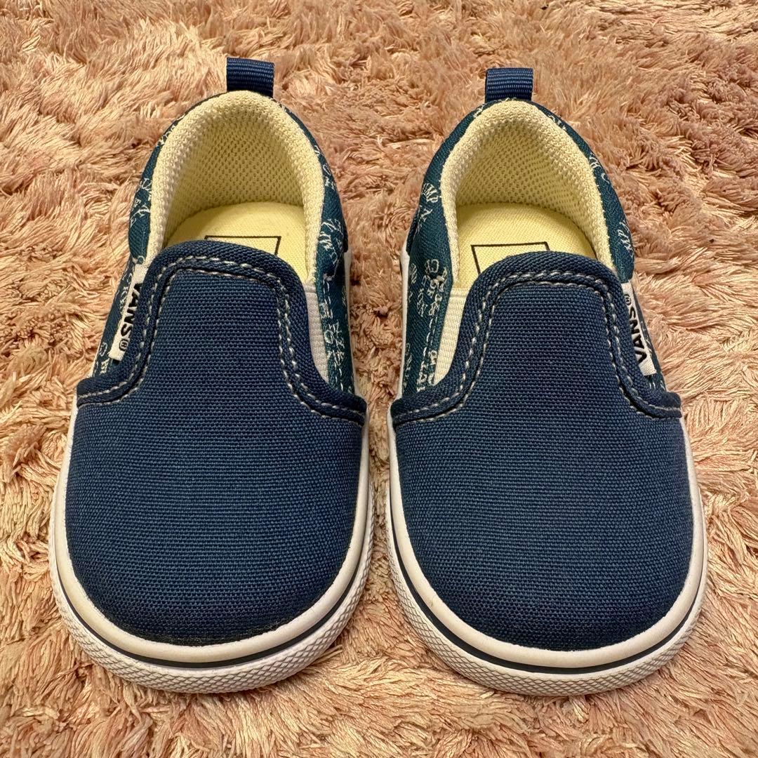 VANS ネイビー スリッポンシューズ　青