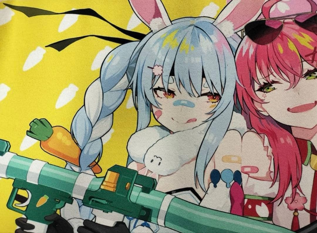 ホロライブ兎田ぺこら&さくらみこプレイマット　ラバーマット