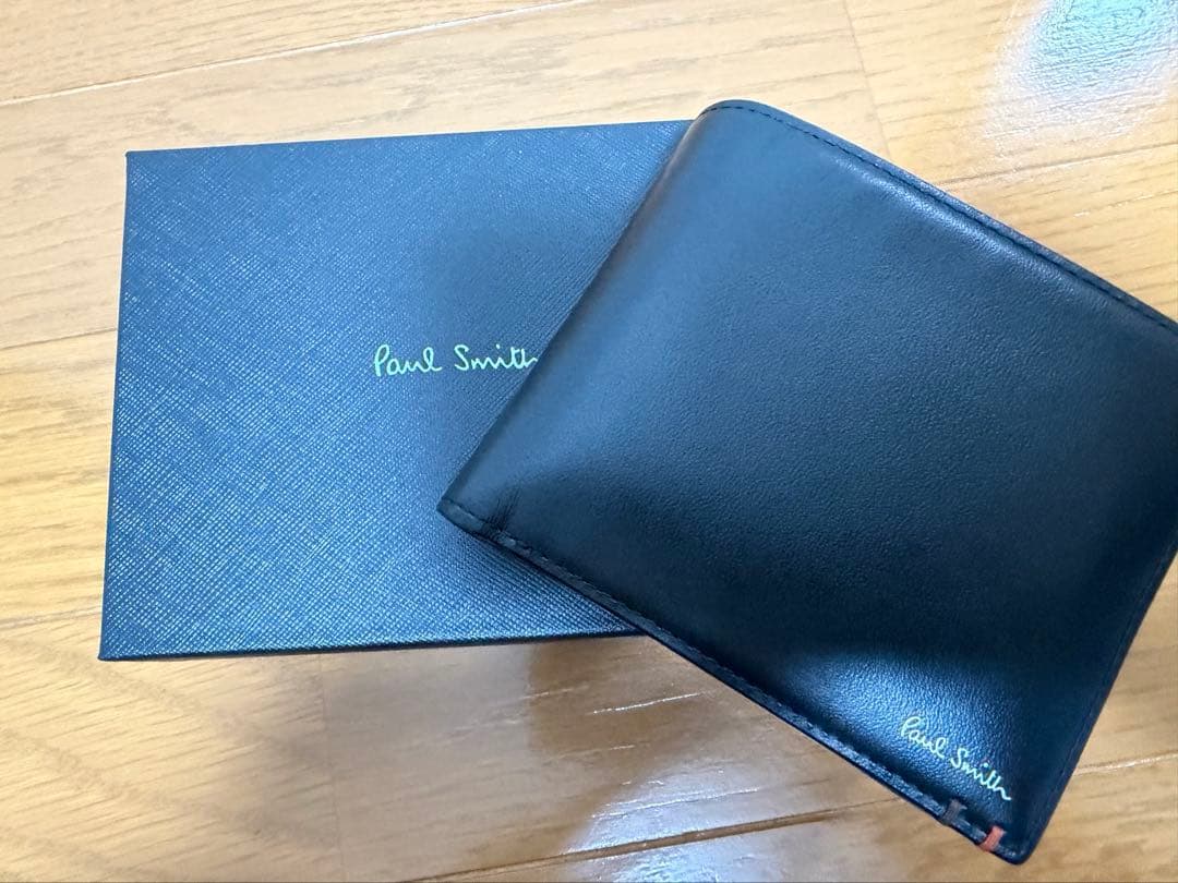 ポール・スミス 二つ折り財布 黒 新品未使用品 箱付き