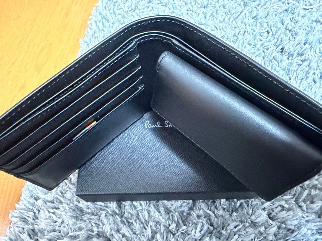 ポール・スミス 二つ折り財布 黒 新品未使用品 箱付き