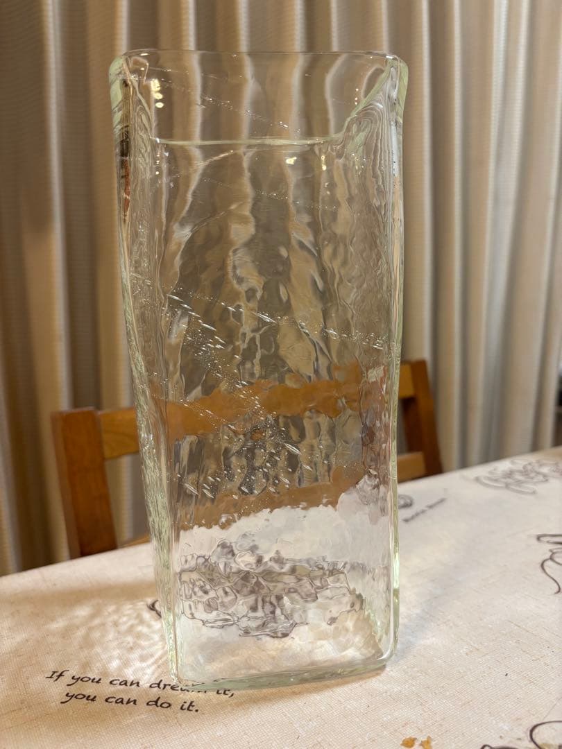 荒川尚也 角形ガラス花瓶 晴耕社ガラス工房 作家物