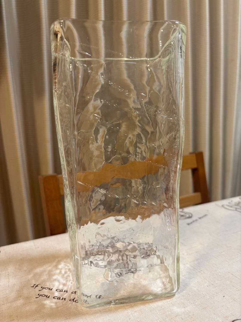 荒川尚也 角形ガラス花瓶 晴耕社ガラス工房 作家物