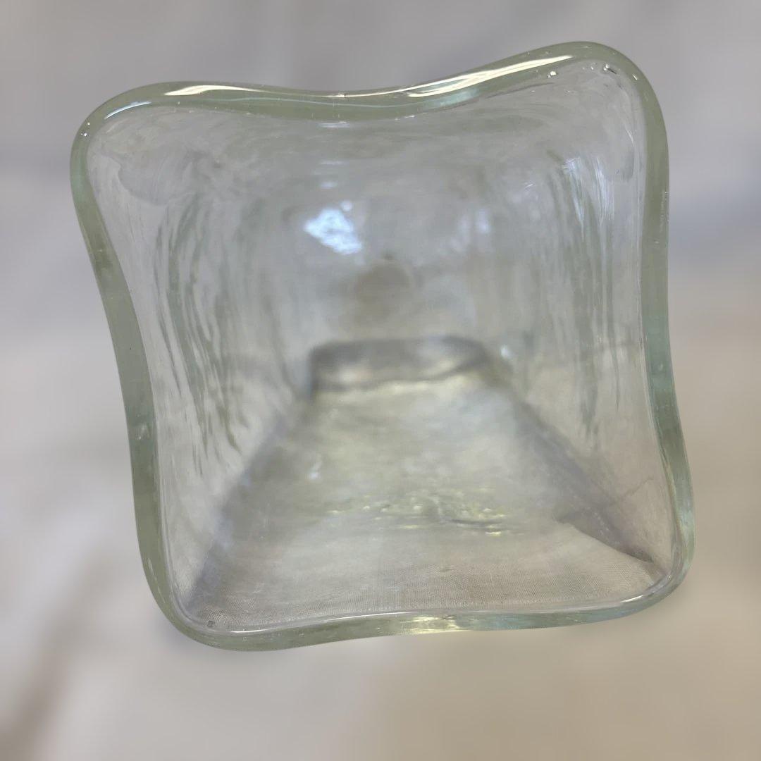 荒川尚也 角形ガラス花瓶 晴耕社ガラス工房 作家物