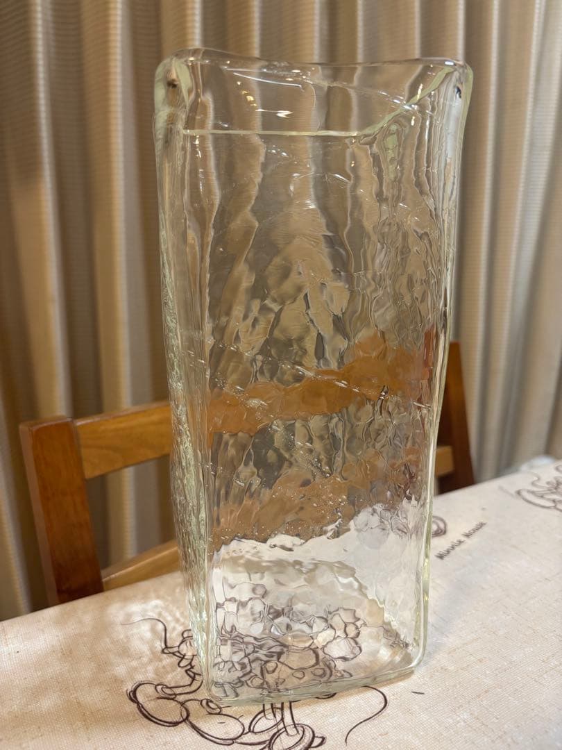 荒川尚也 角形ガラス花瓶 晴耕社ガラス工房 作家物