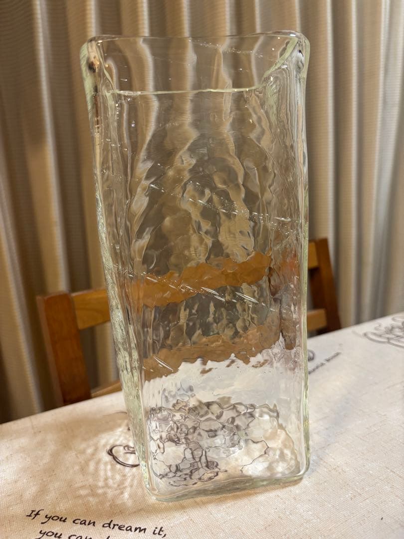 荒川尚也 角形ガラス花瓶 晴耕社ガラス工房 作家物