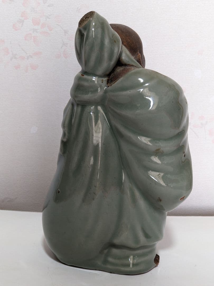 ♦希少！三田青磁 布袋 置物 七福神 江戸時代 古玩 古美術 美術品 骨董品
