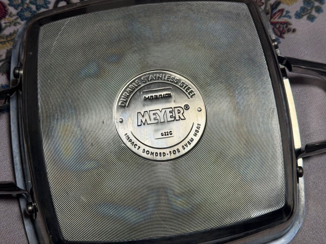 m*u様 MEYER スクエアグリルパン ガラス蓋付き