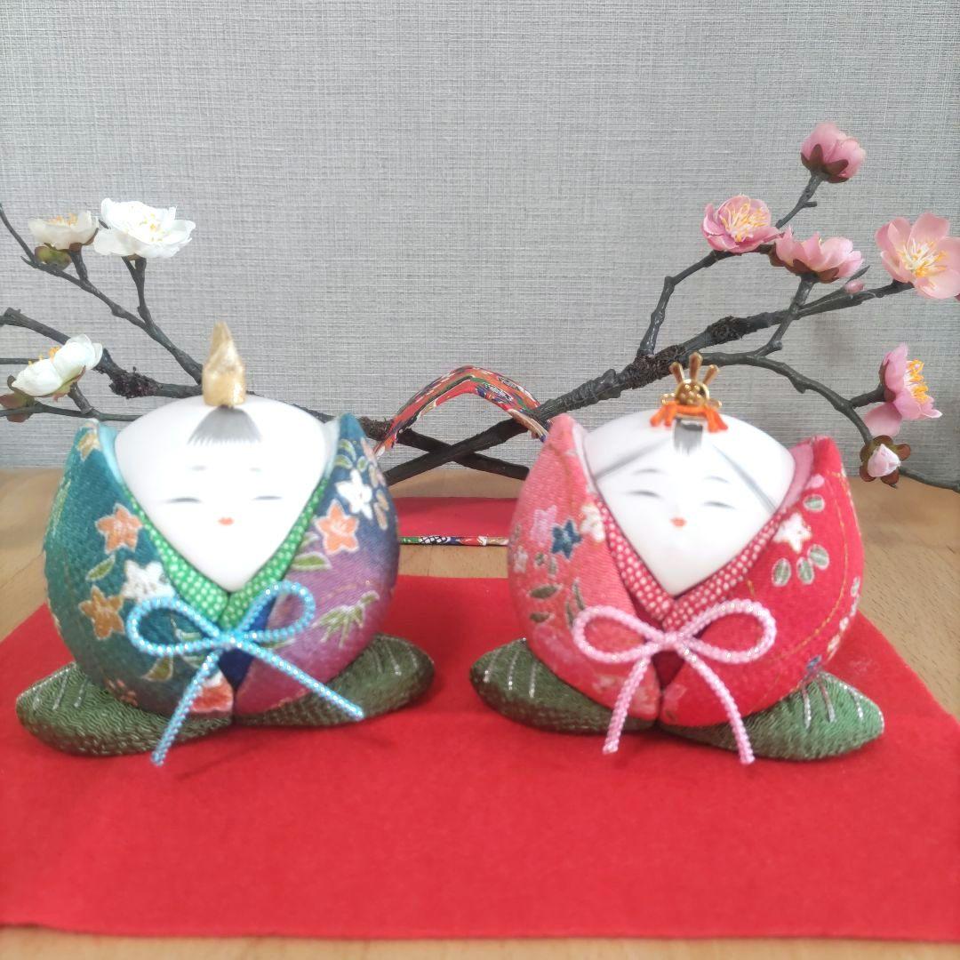 木目込人形❀ひな祭り❀ 可愛い桃のお雛様❤