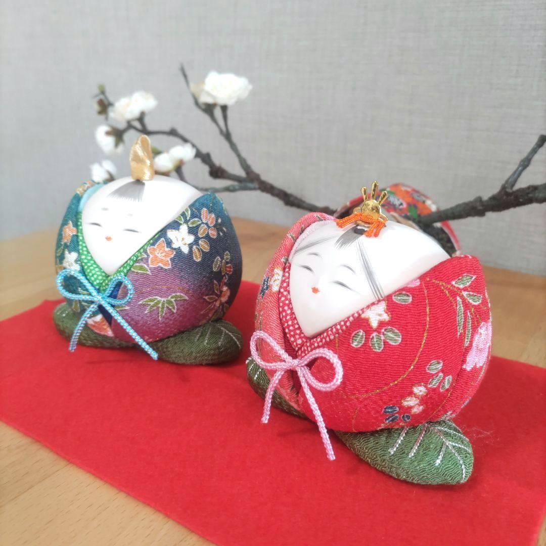 木目込人形❀ひな祭り❀ 可愛い桃のお雛様❤