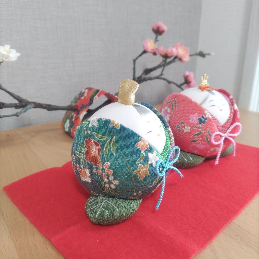 木目込人形❀ひな祭り❀ 可愛い桃のお雛様❤