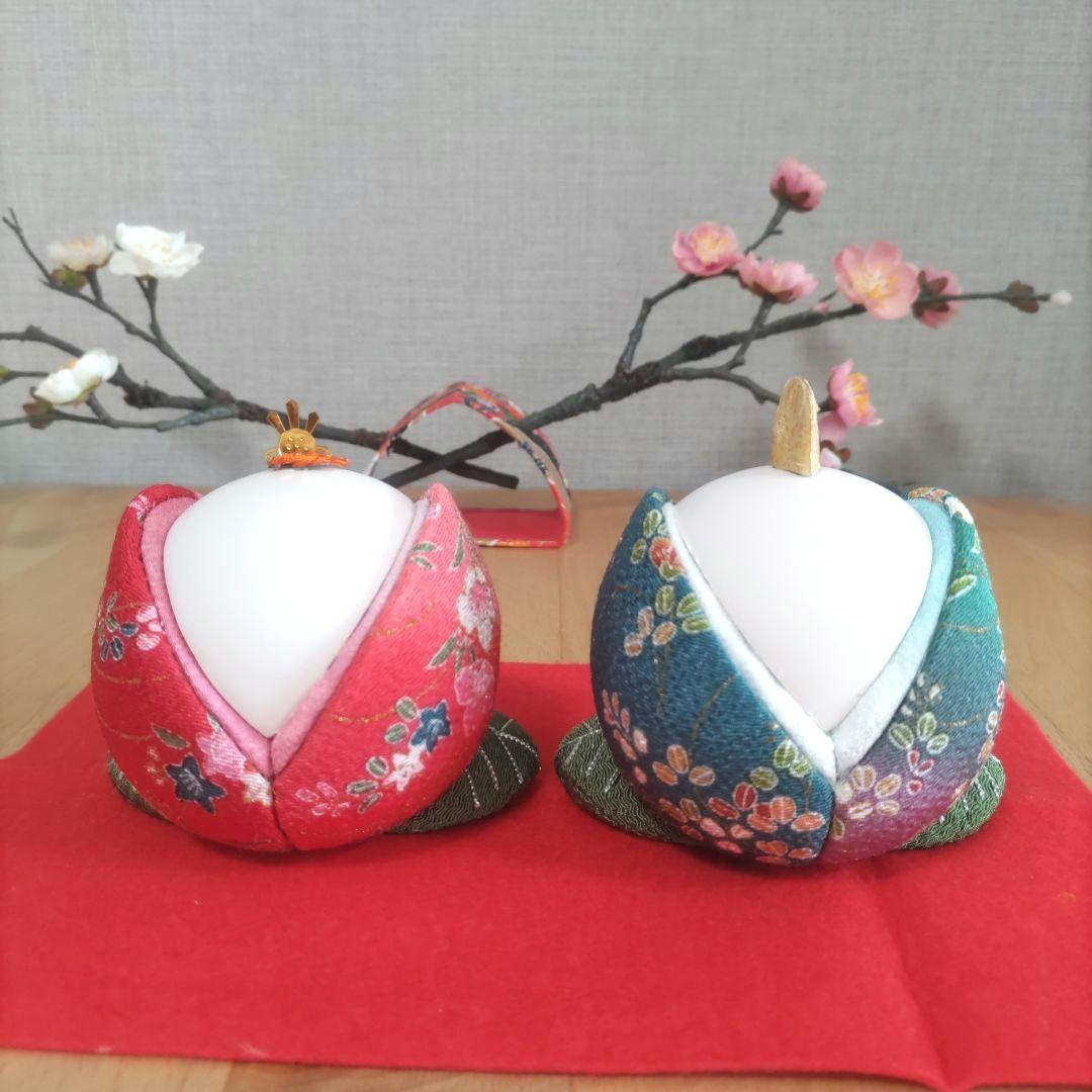 木目込人形❀ひな祭り❀ 可愛い桃のお雛様❤