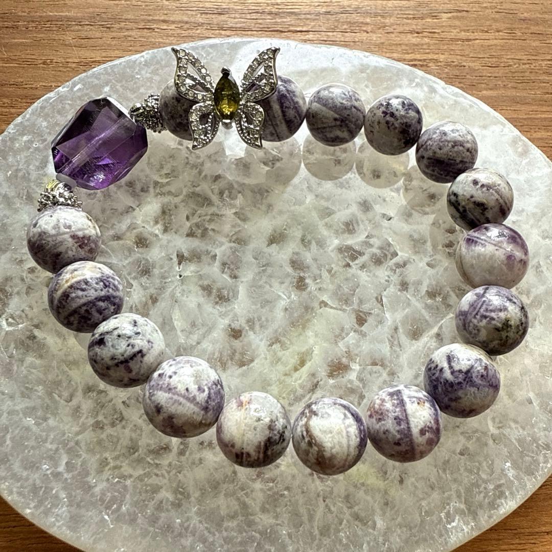 大人女子❢ティファニーストーンとアメジストカットの上品ブレス❥