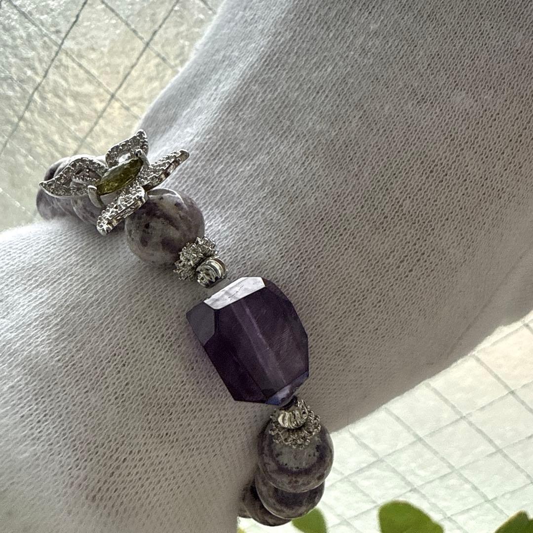 大人女子❢ティファニーストーンとアメジストカットの上品ブレス❥