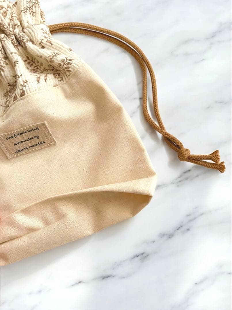 オーダー♡入園・入学グッズ♡くまさんキルト♡アンティークフラワー柄