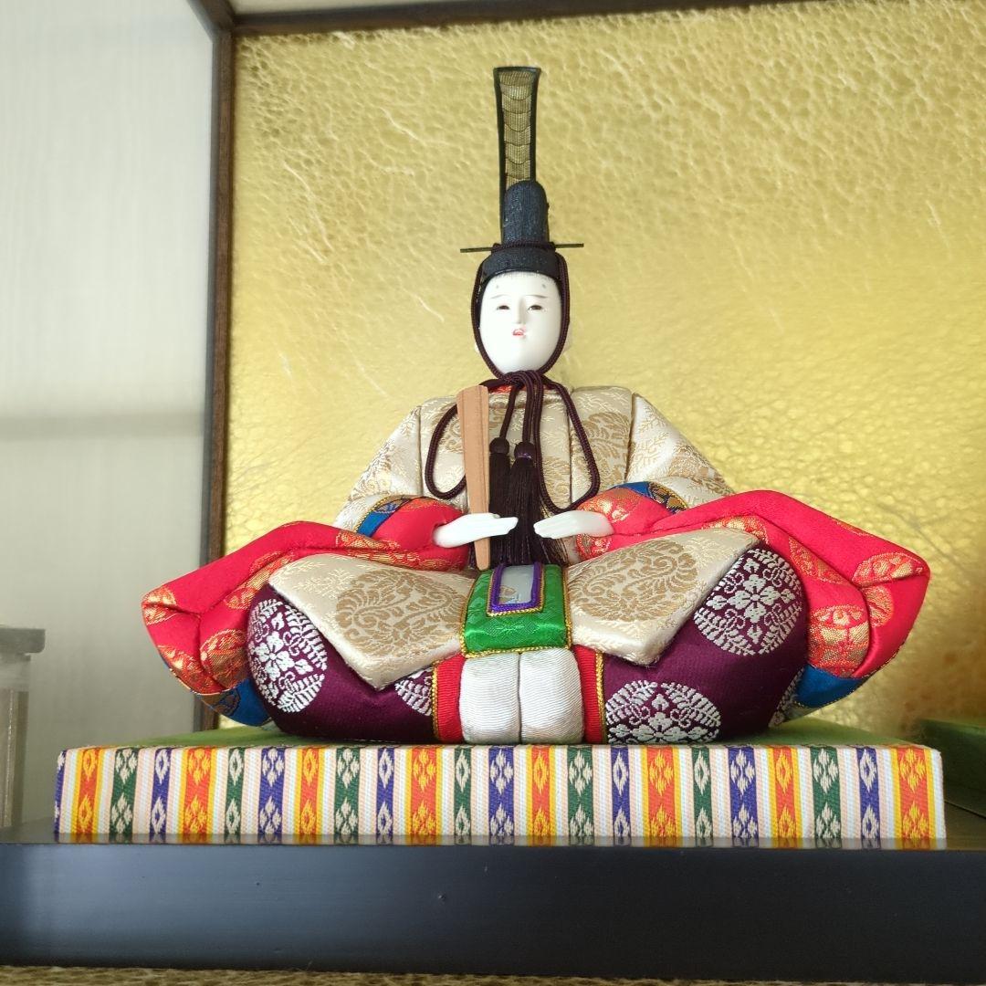 雛人形 男雛 女雛 ガラスケース入り
