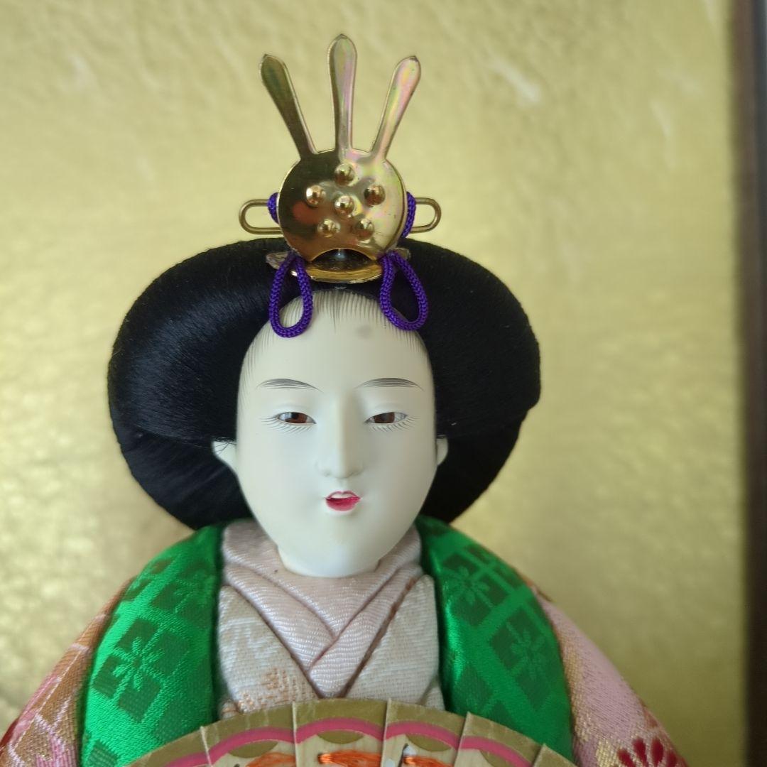 雛人形 男雛 女雛 ガラスケース入り