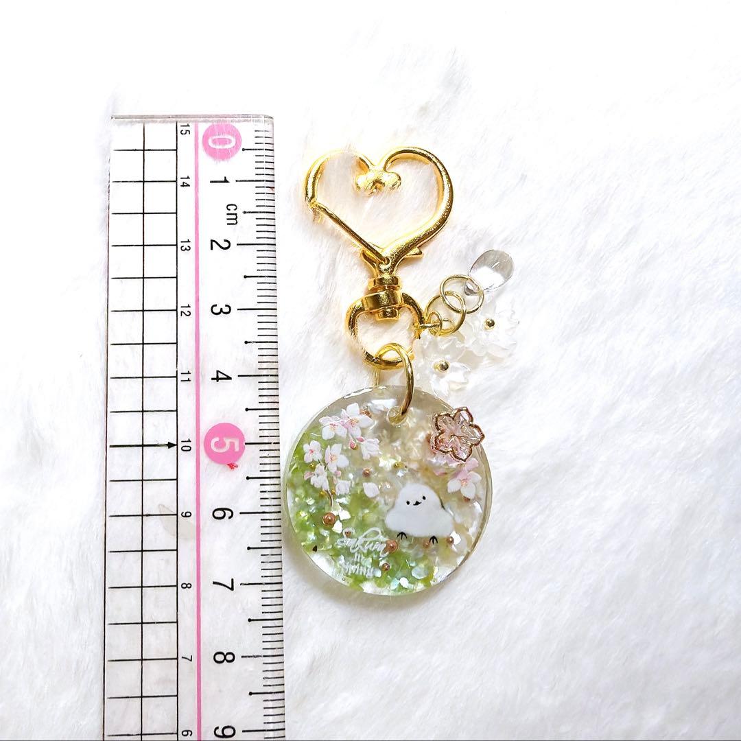 シマエナガ❁⃘*.゜レジンチャーム 桜