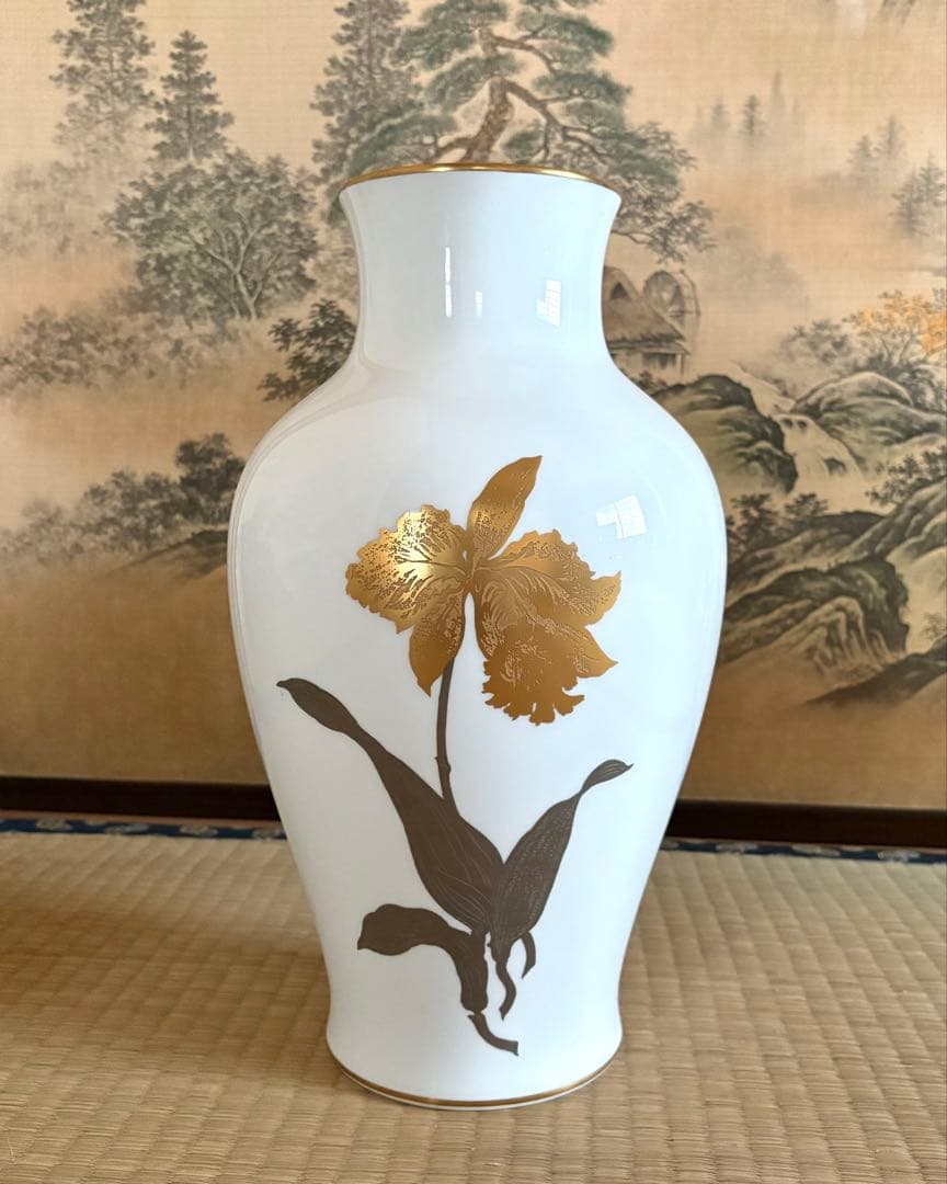 大倉陶園 金蝕カトレア 花瓶