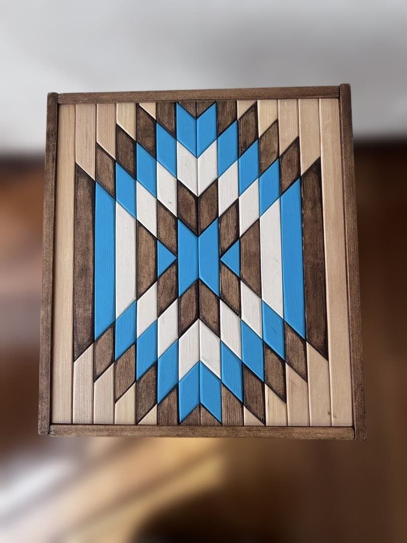 一点もの｜オルテガ柄 木製スツール