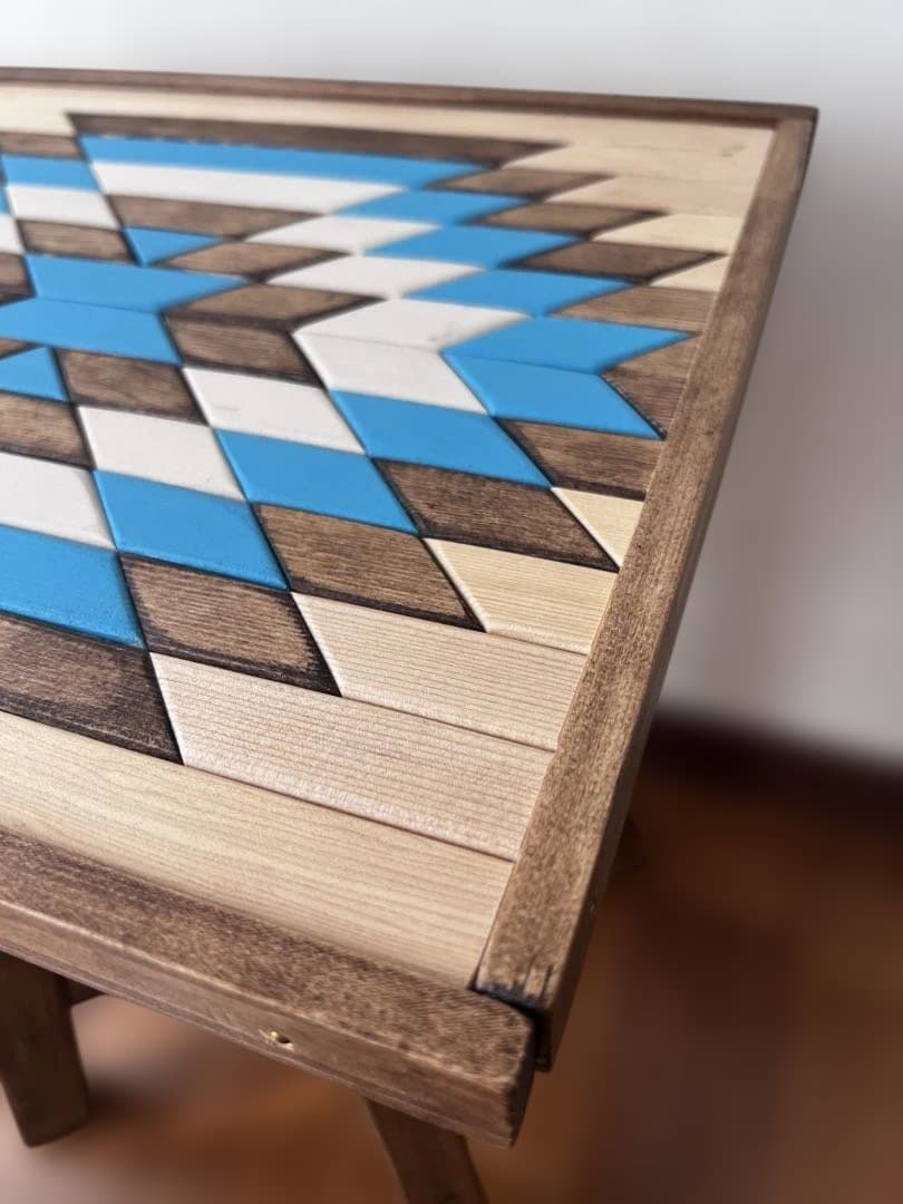 一点もの｜オルテガ柄 木製スツール